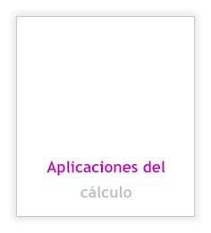 Aplicaciones del cálculo