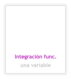 Integración func. una variable