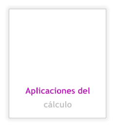 Aplicaciones del cálculo